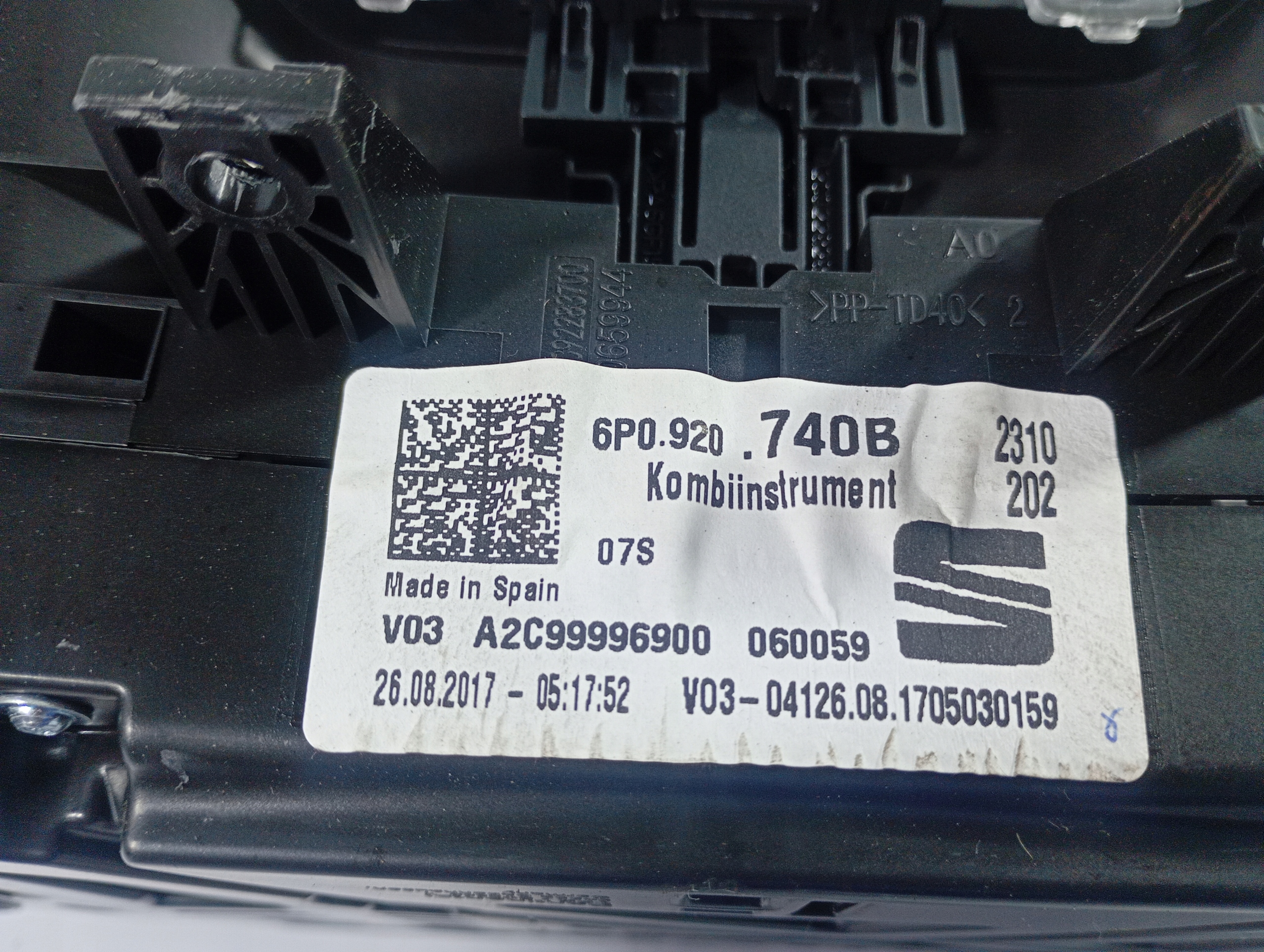 dials dials tachometer OE 6P0920740B SEAT Ibiza 4 IV 15-17