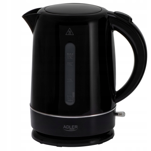 Elektrická konvice 1,7 l, filtr proti vodnímu kameni, automatický vypínač, černá barva