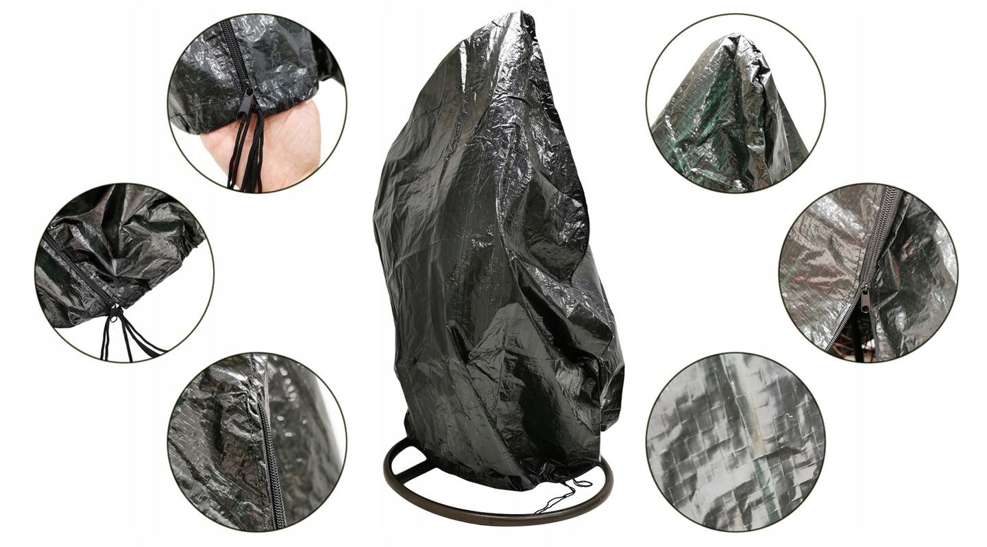 POKROWIEC NA KOKON FOTEL WISZĄCY WODOODPORNY Kolor czarny