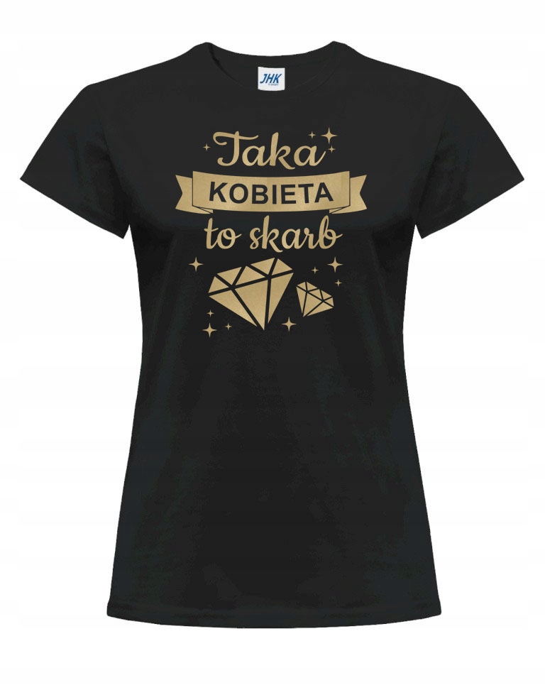 

Koszulka czarna napis Taka Kobieta to skarb XL