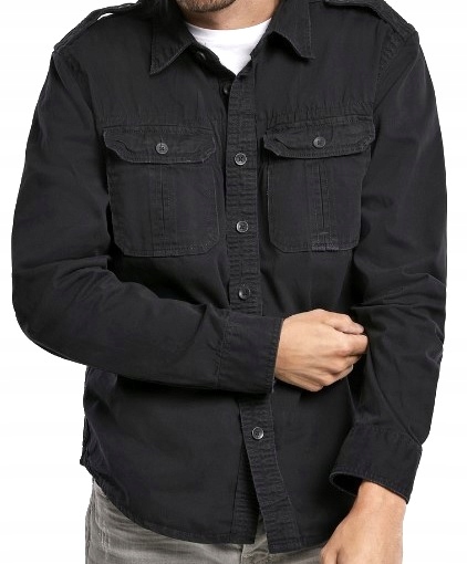 KOSZULA MĘSKA BRANDIT VINTAGE BAWEŁNA CZARNA XXL Marka Brandit