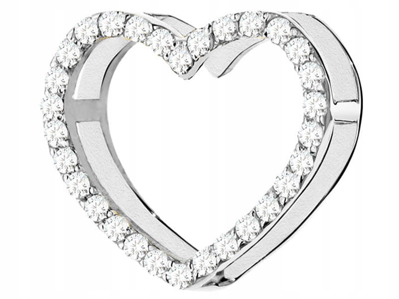 Zlatý přívěsek 585 bílé zlato s brilianty, módní vzor jako dárek