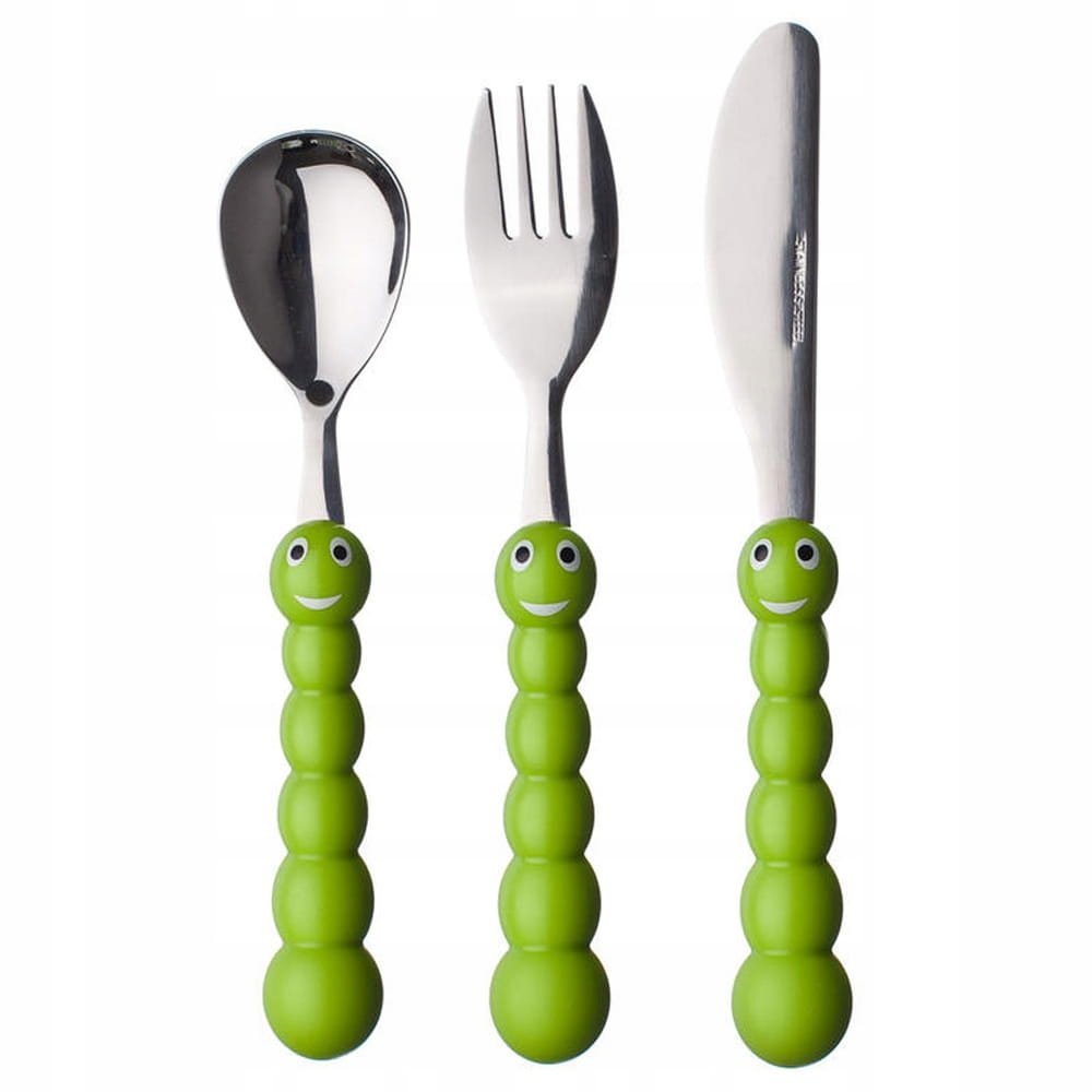 KOMPLET SZTUĆCÓW DZIECIĘCYCH GĄSIENICA 3 SZT. EAN (GTIN) 8591022319550