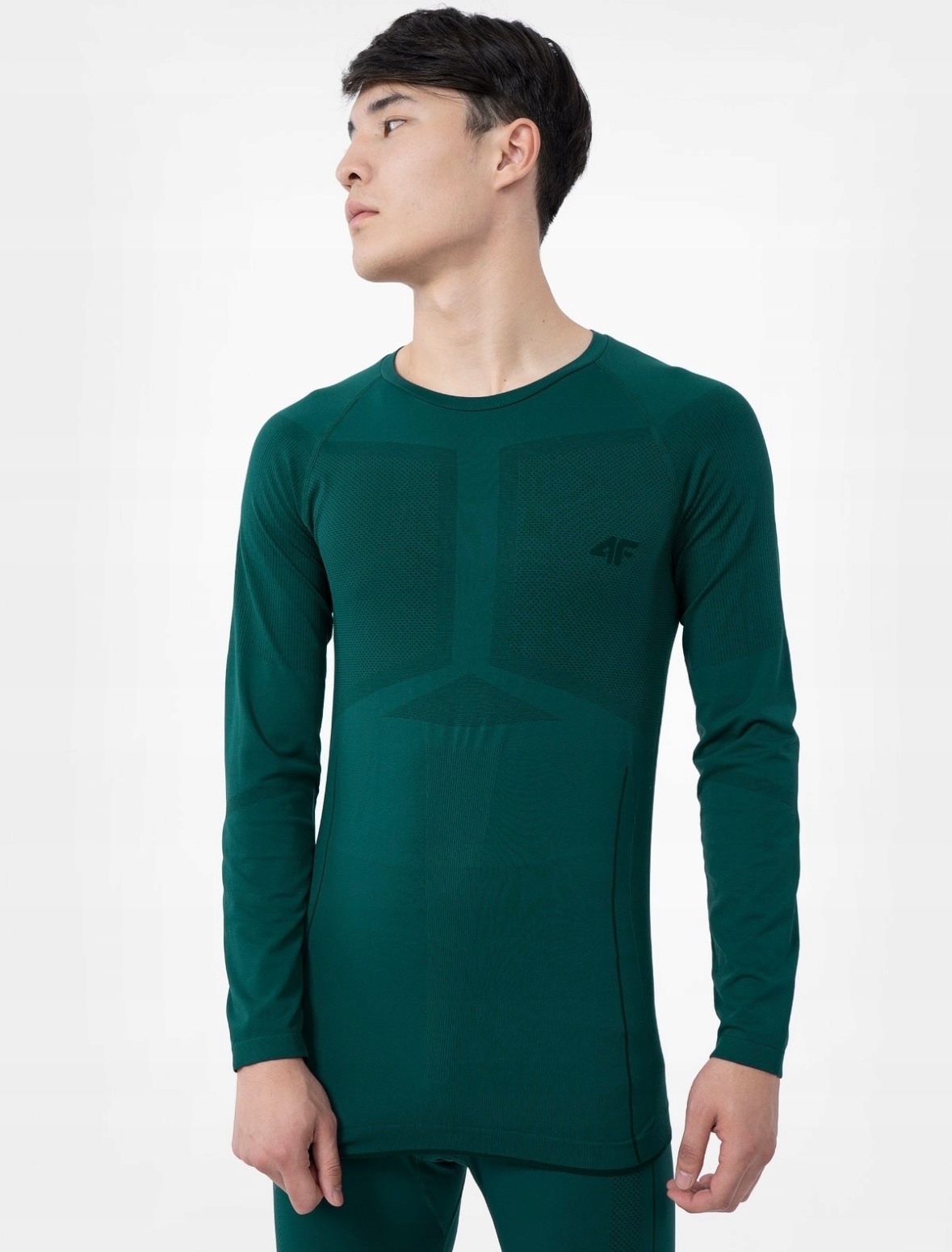 4F Termoaktivní Bezešvé Spodní Prádlo (horní část) Pánské 4FAW22USEAM065 Zelené L/XL