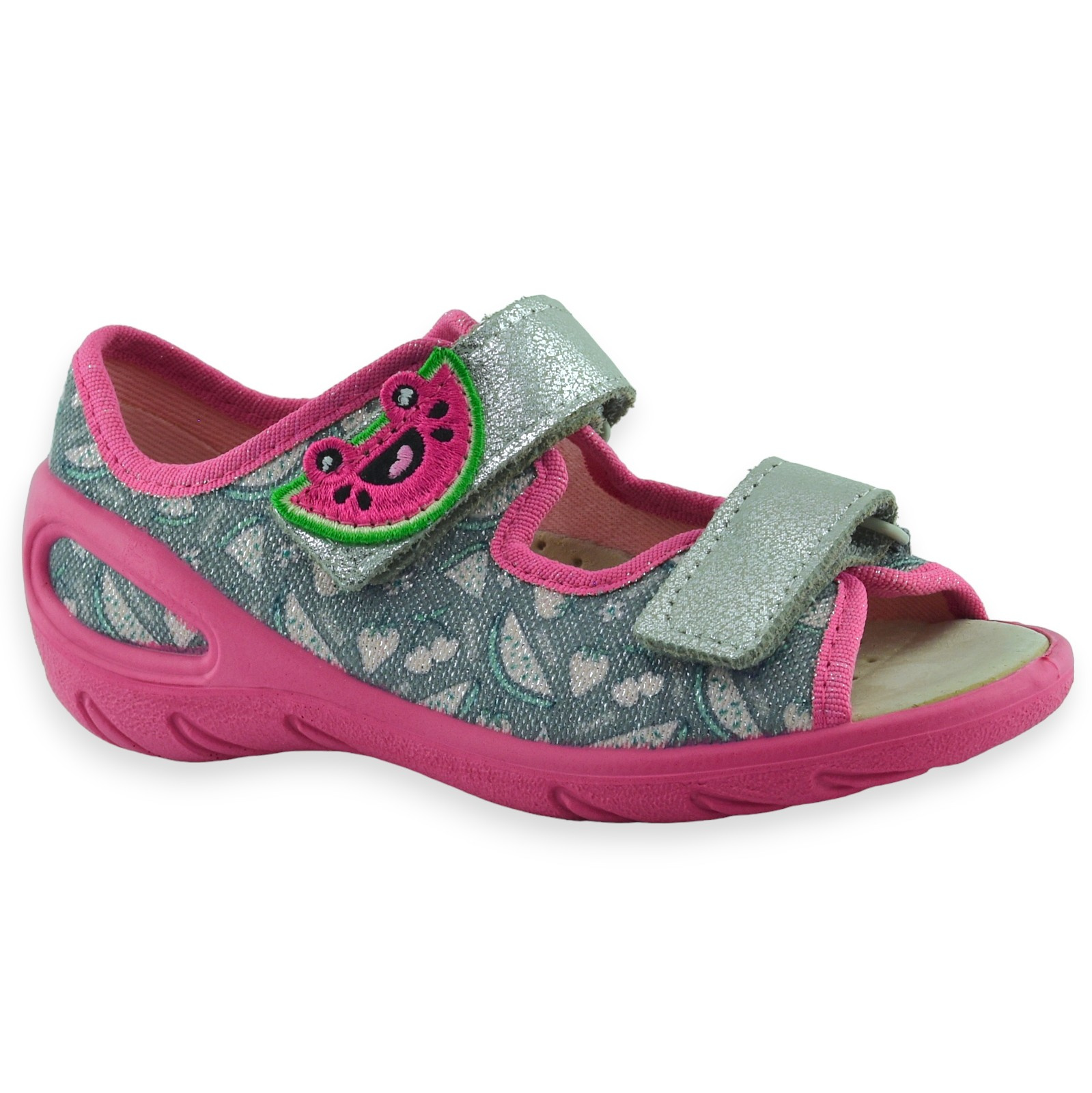 Kapcie do przedszkola na rzep sandałki dziewczęce Befado 063X006