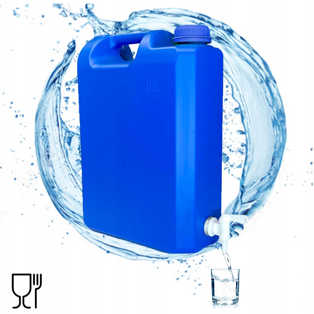 KANISTER pojemnik na WODĘ 10L kran PLASTIKOWY ATEST do WODY PITNEJ Rodzaj kanister