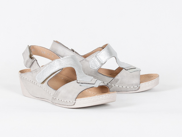 Grodecki 1108 sandály Polské 37 popel Kůže Nat