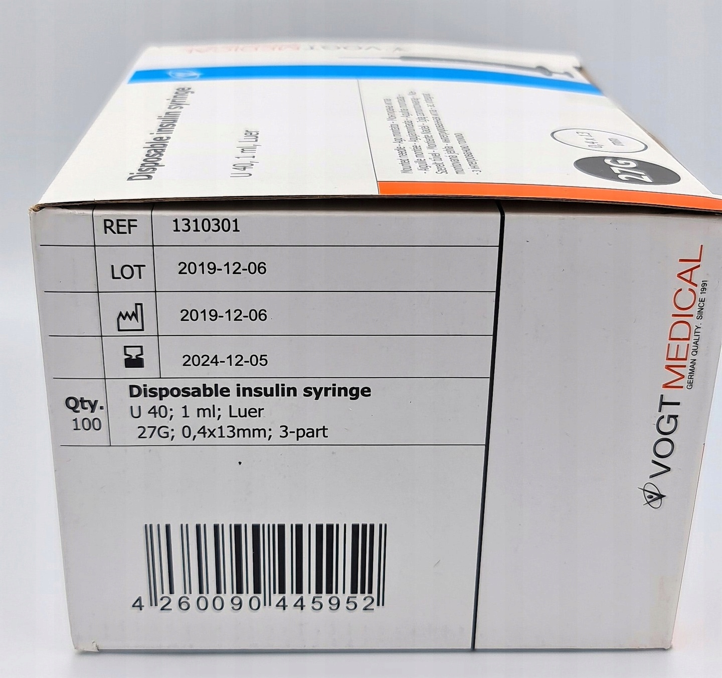 

Strzykawki insulinowe Insulinówki igła 0,4x13 U40