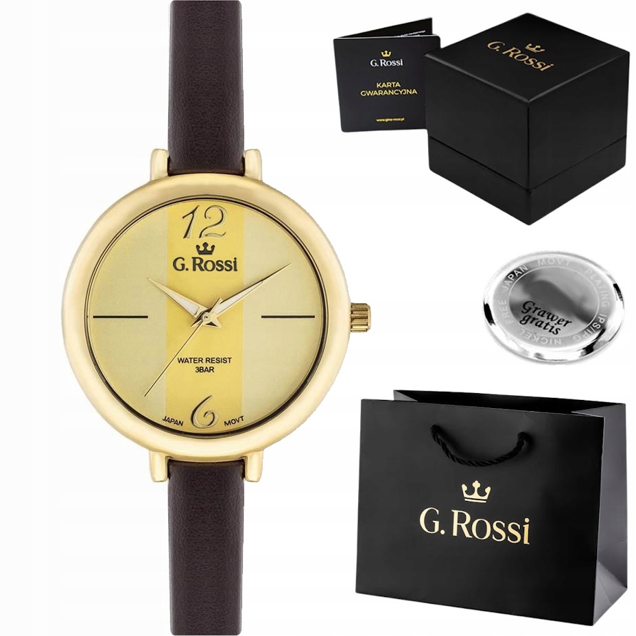 Dámské hodinky G. Rossi jsou jemné a elegantní, ideální jako Dárek s gravírováním