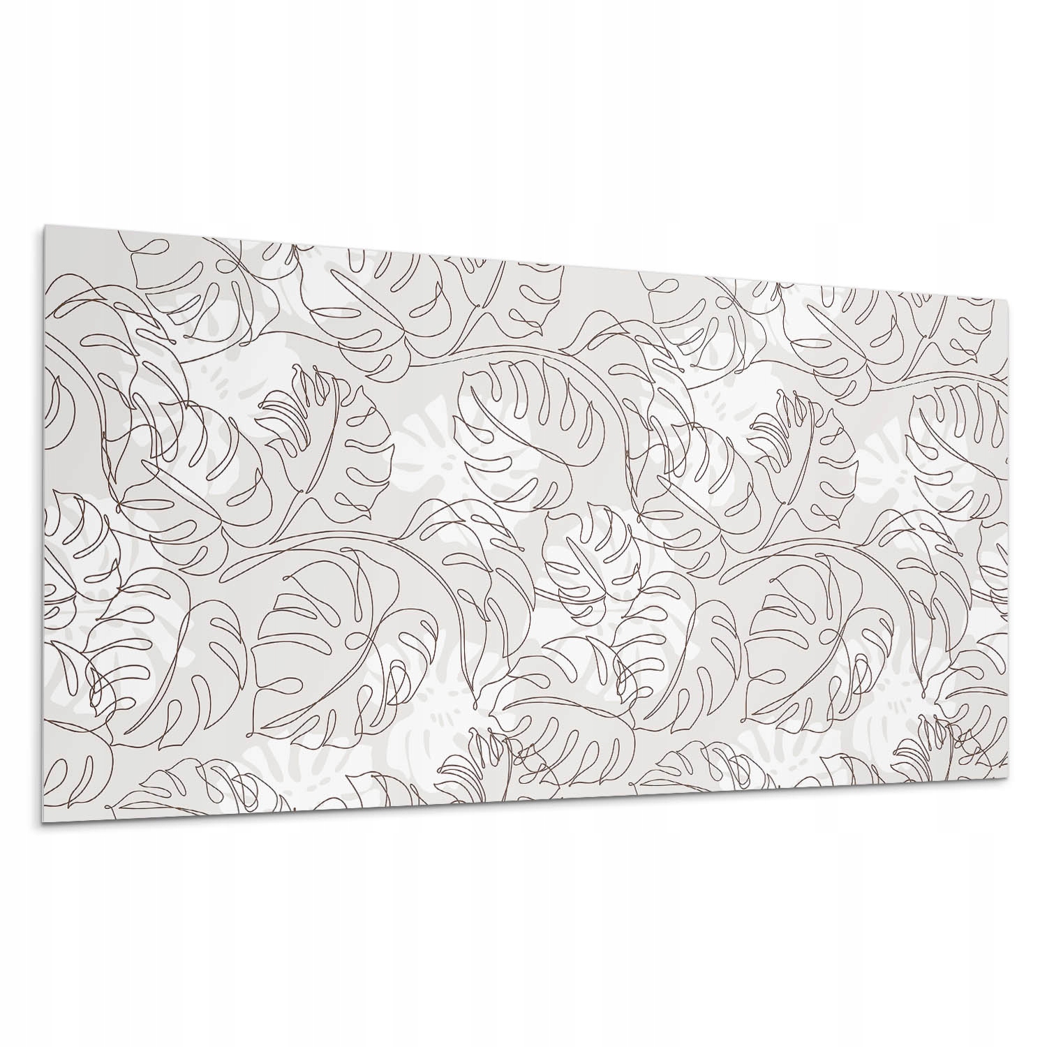 Vinylový nástěnný panel S Potiskem do jídelny Vzor listů v linii 100x50 cm