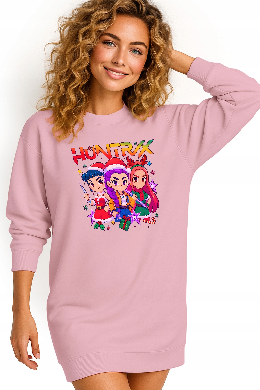 Mikina Vánoční Oversize Šaty Huntrix Dárek K Vánocům L