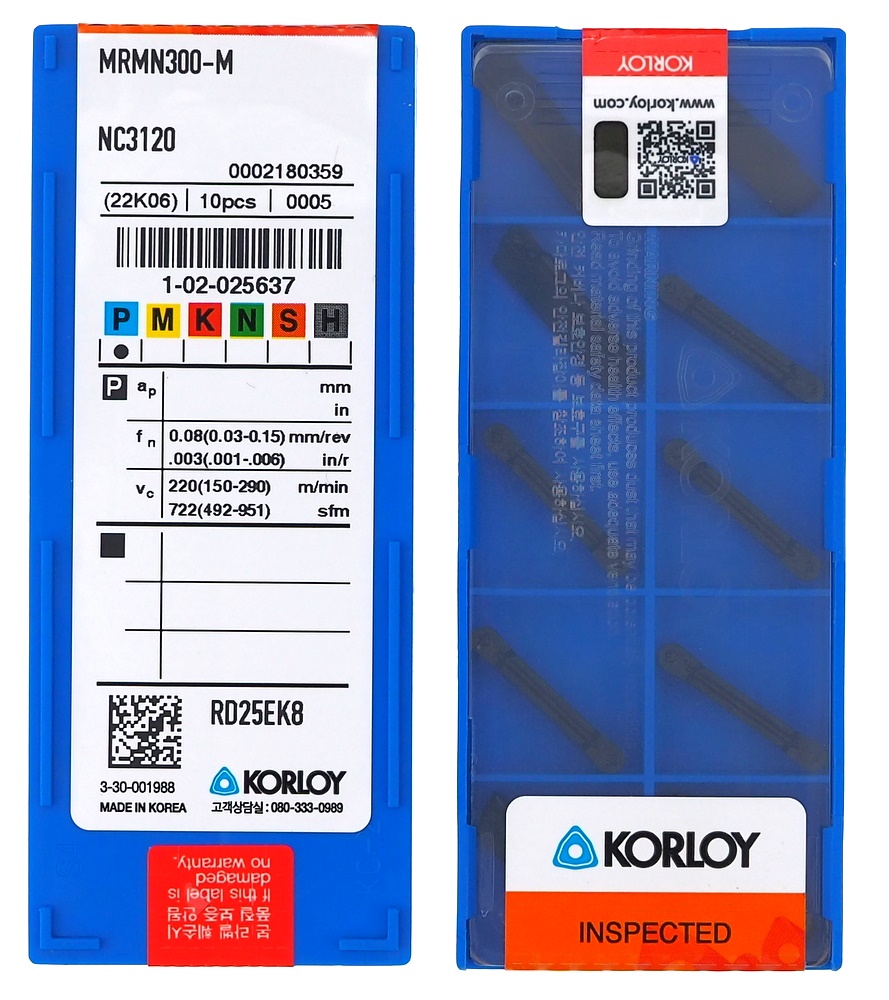 Płytki do przecinaka Mrmn 300 M NC3120 Korloy Mgmn