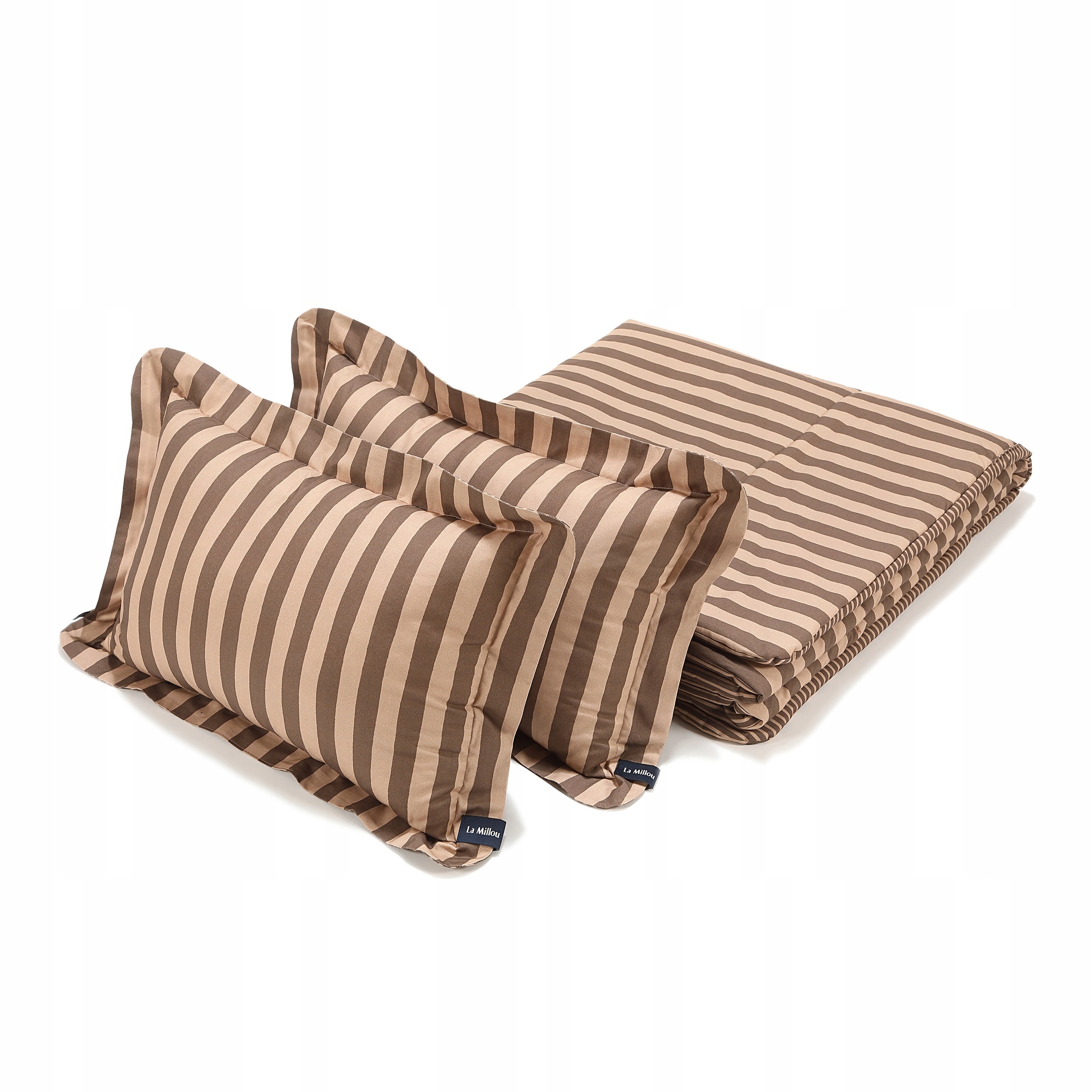 La Millou Komplet Pościeli Bawełnianej Stripes Brown