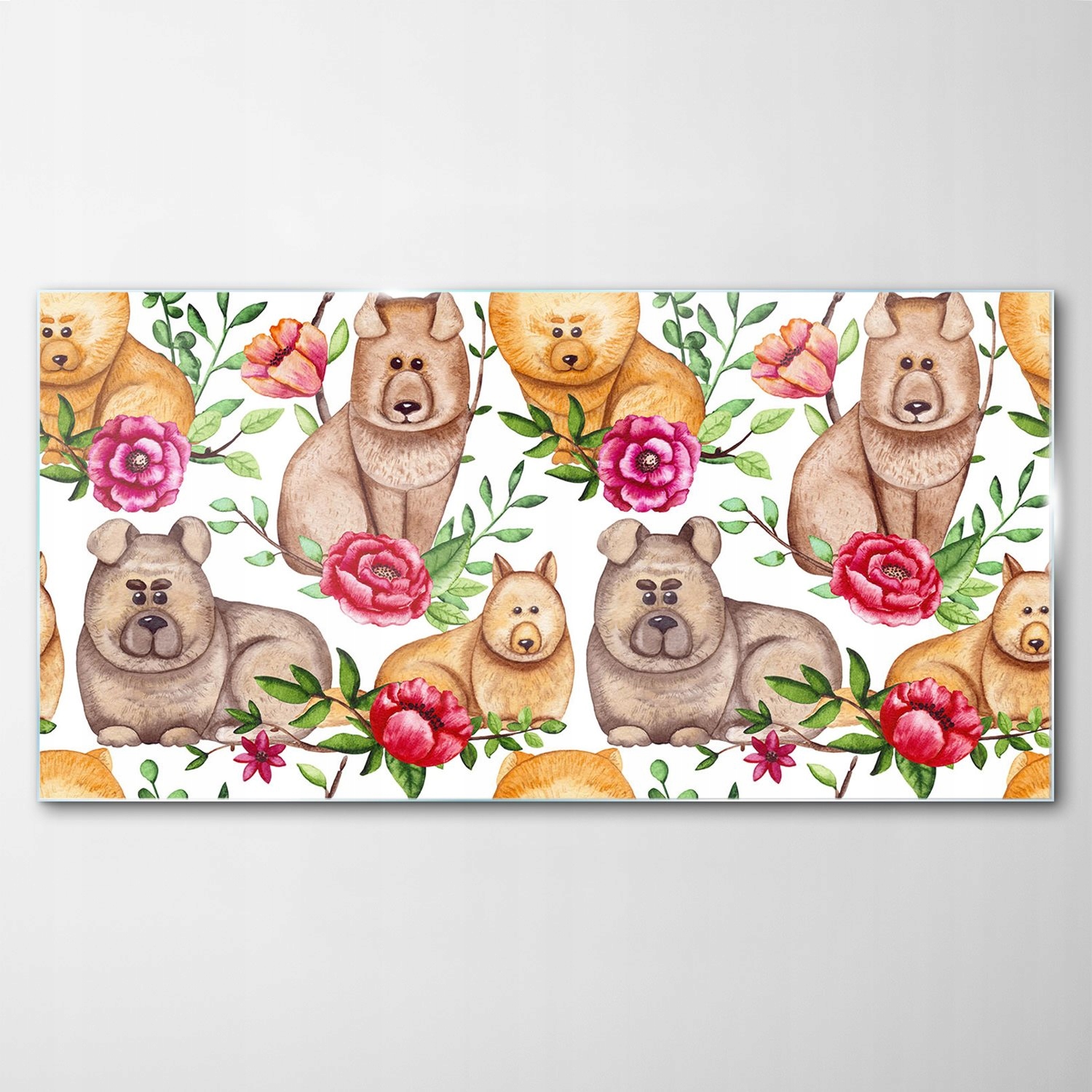 Obraz Sklenený Dekor Chow Chow Psy Zvieratá 100x50