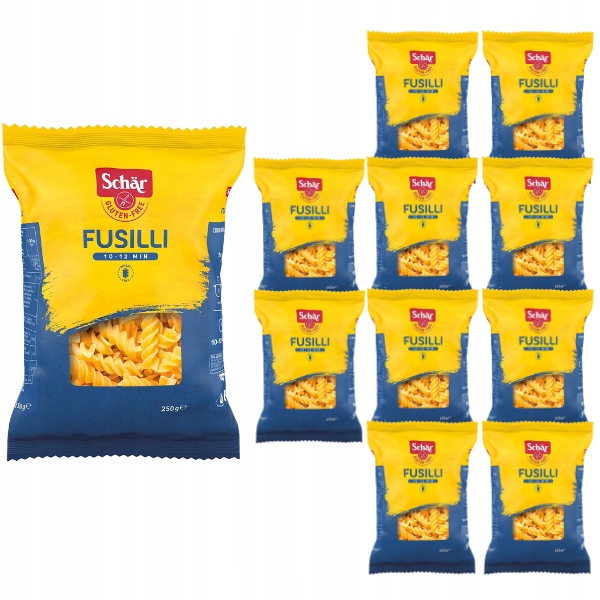 Levně Schär 10x Těstoviny Fusilli bezlepkové 250 g