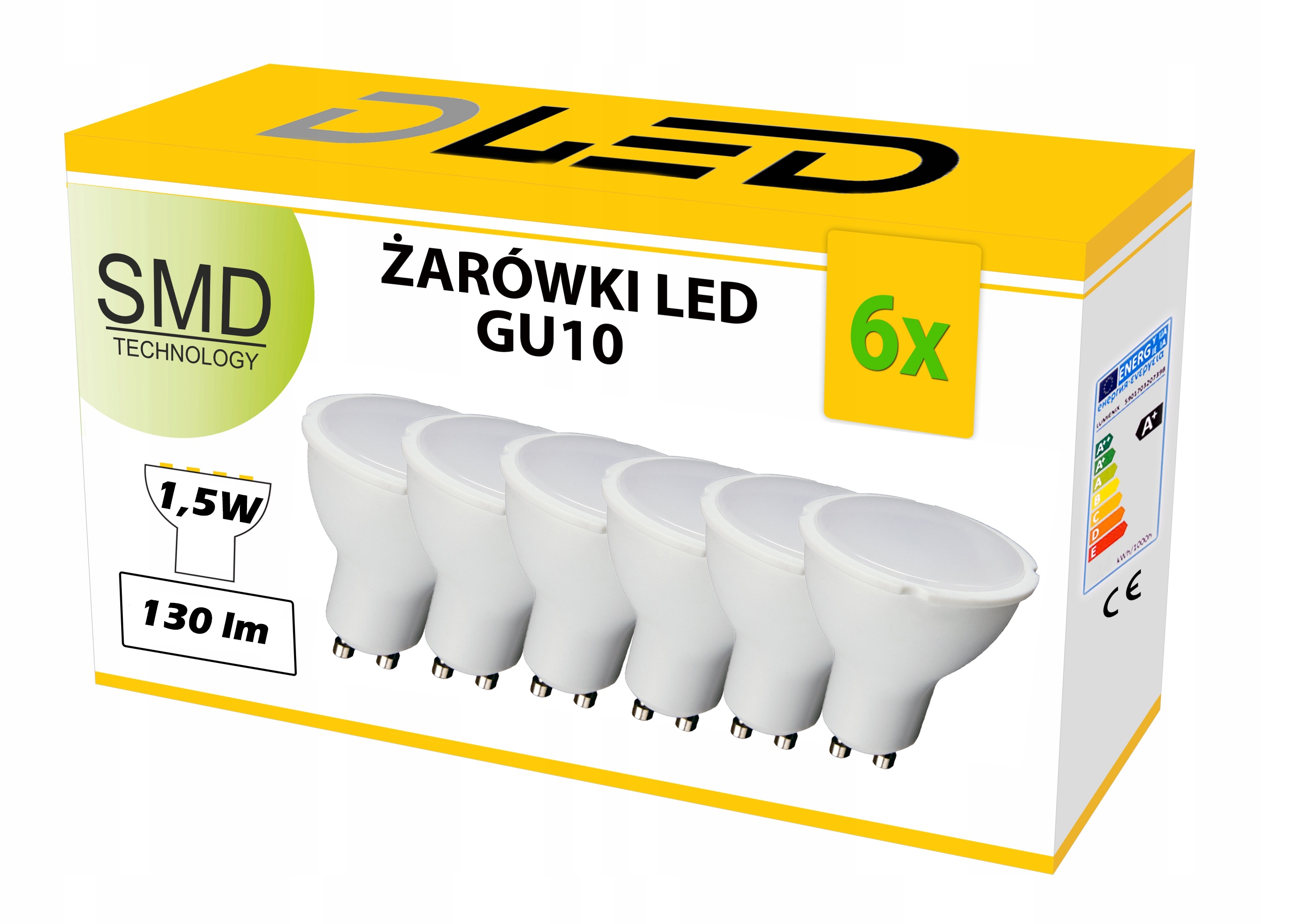 

6x Żarówka Led GU10 100lm 1,5W Neutralna