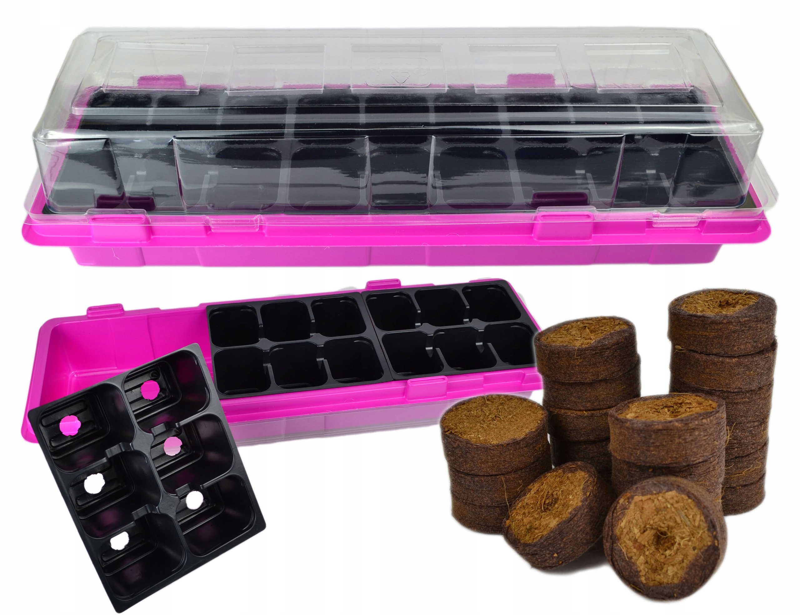 

Vefi 2x Miniszklarenka WinDuo 47cm Krążki Torfowe