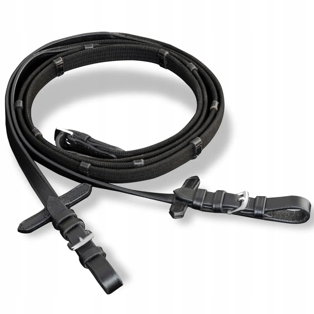 Skórzane ogłowie dla konia z wędzidłem i wodza Rodzaj nachrapnika munsztukowy