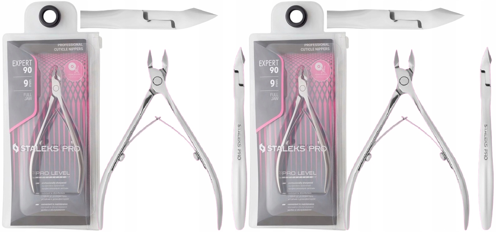 2 ks Staleks Professional Cuticle Nippers Expert 90 9mm Nerezová ocel