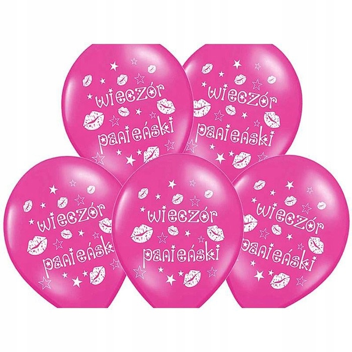 

Balony Wieczór Panieński różowe 30cm 6szt
