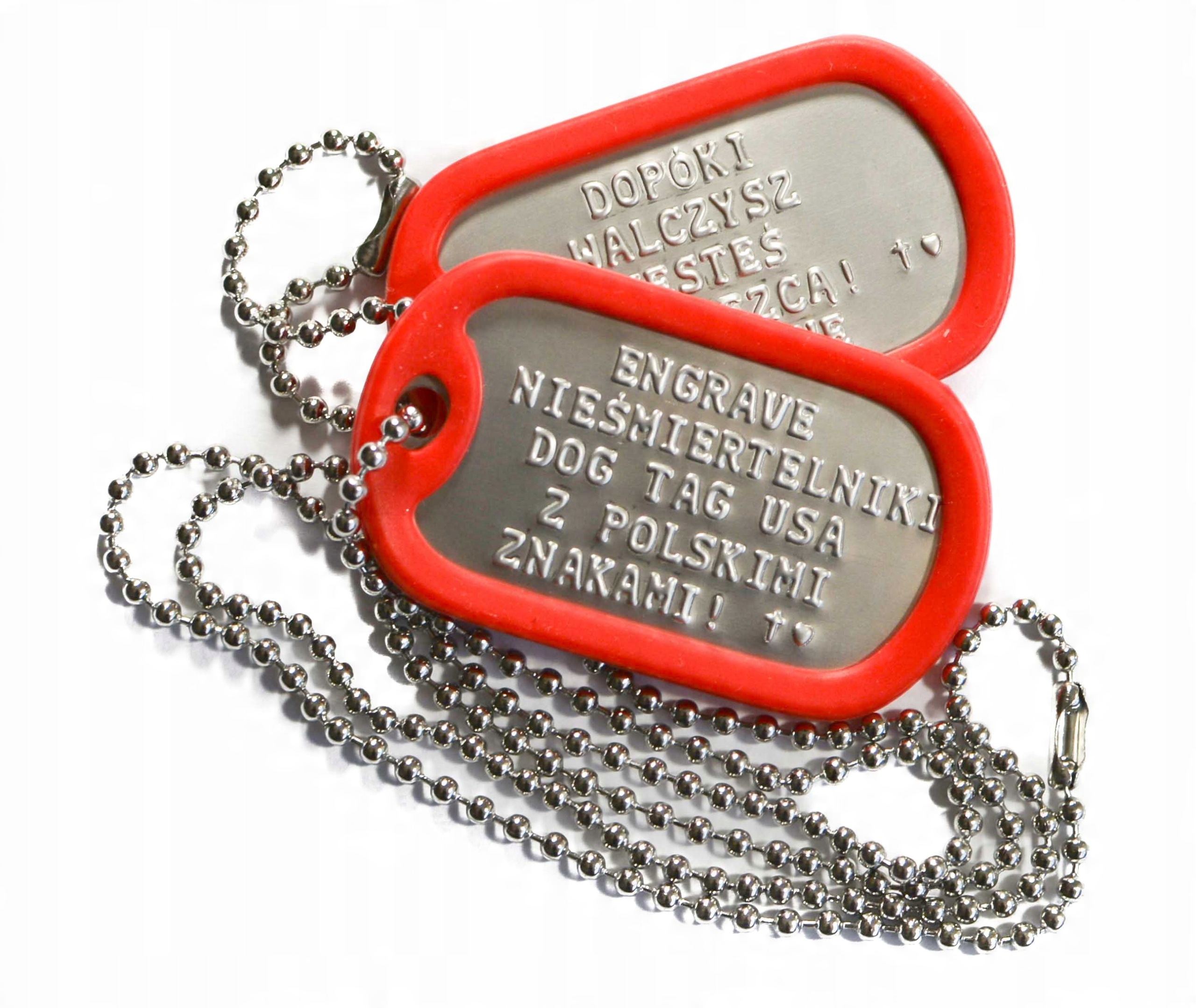 

Nieśmiertelniki Czerwone - Nieśmiertelnik Dog Tag