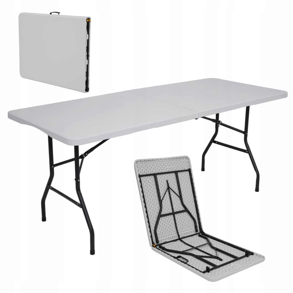 Skládací zahradní cateringový stůl Banketový bílý 180 x 74 cm Nils Camp