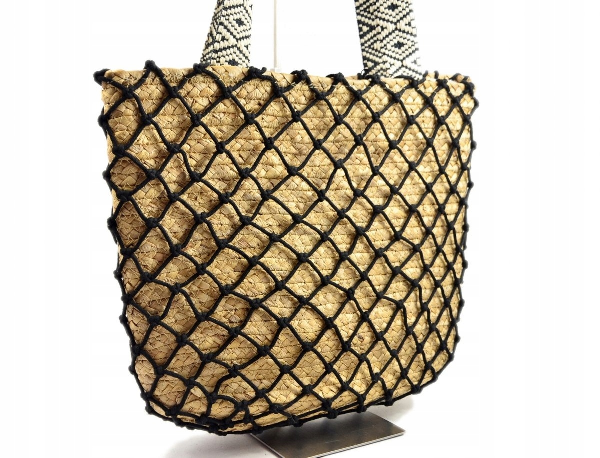 TORBA PLAŻOWA NOBO 0410 koszyk plecionka beżowa Stan opakowania oryginalne