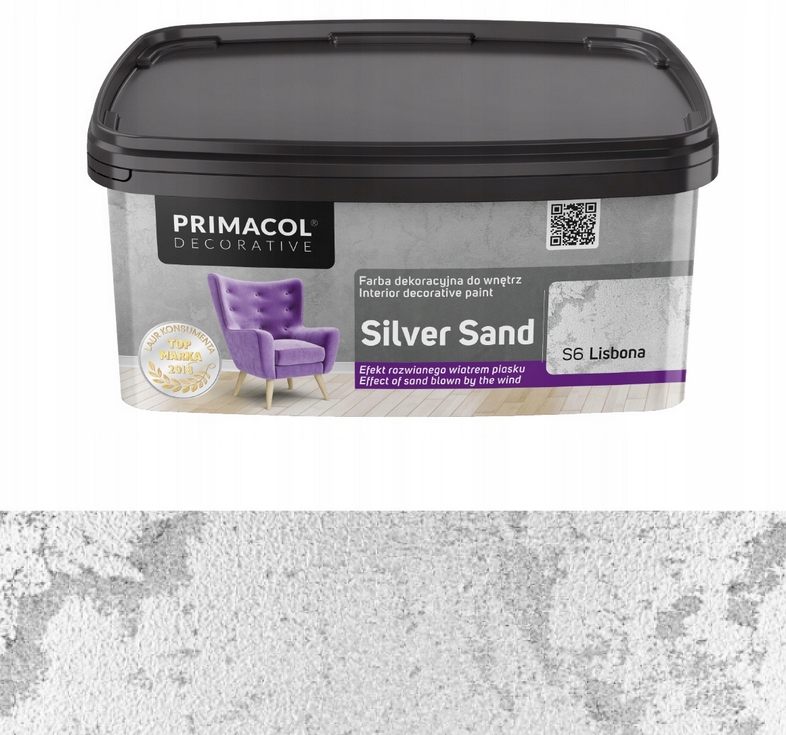 Primacol Farba Dekoracyjna Strukturalna Silver Sand 1L Lisbona S6