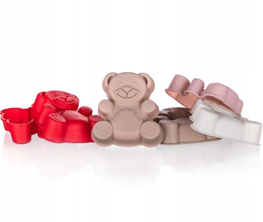 BANQUET SILIKONOWE FOREMKI DO CIASTEK MISIE FORMY MIŚ ZESTAW 6 SZTUK