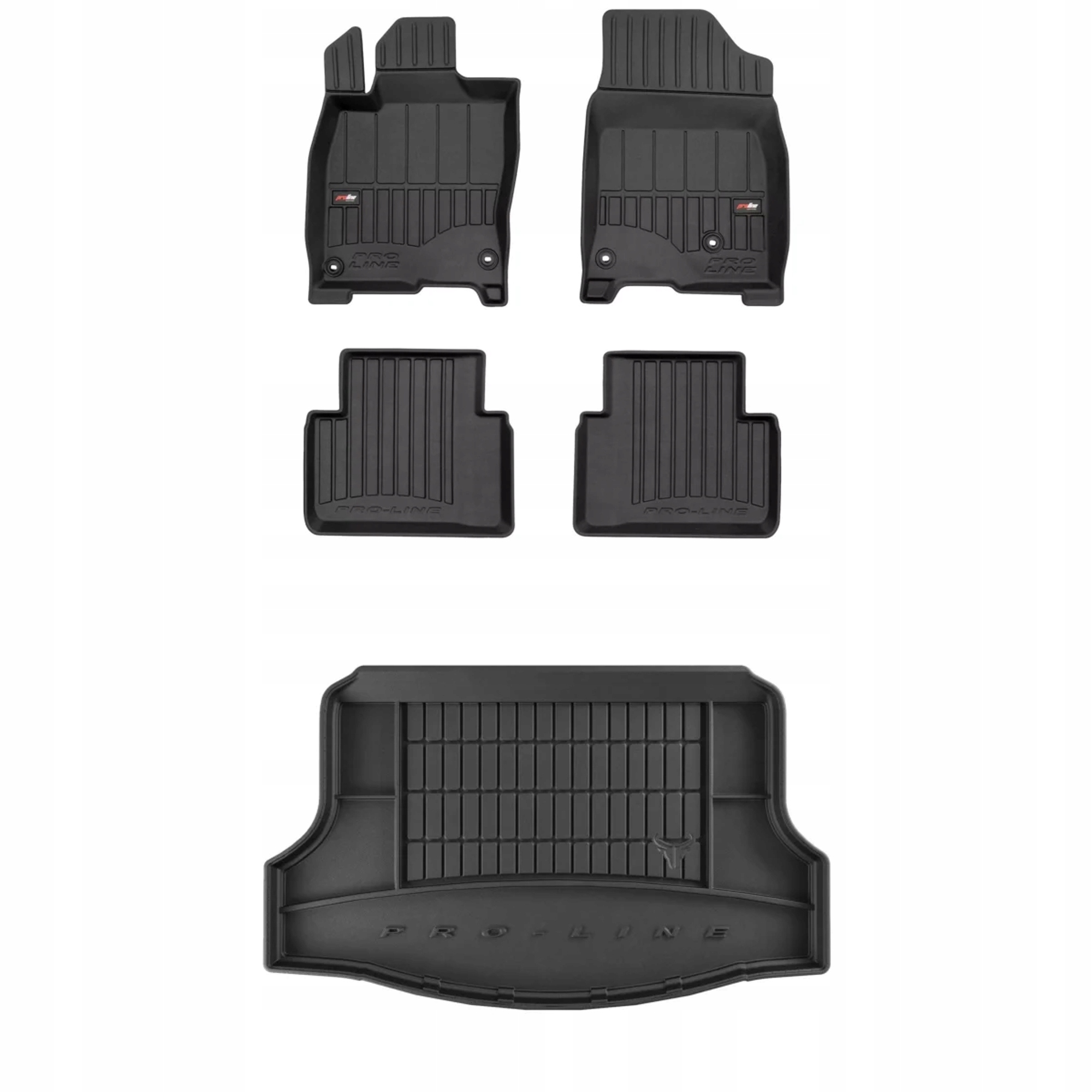3D gumová sada koberců a rohožek Honda Civic X 2015-2021 Hatchback, ne pas