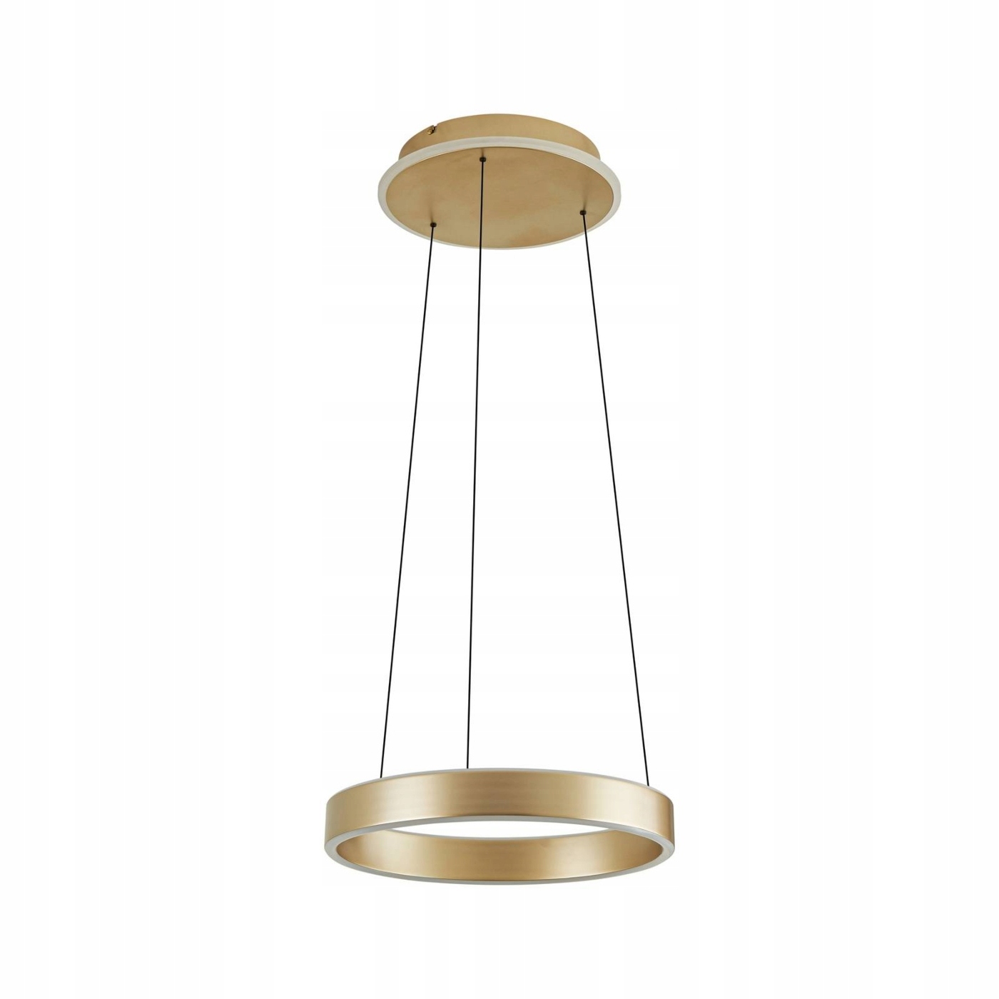 Żyrandol Led Lucande Tindra, Ø 40 cm, złota, ściemniany