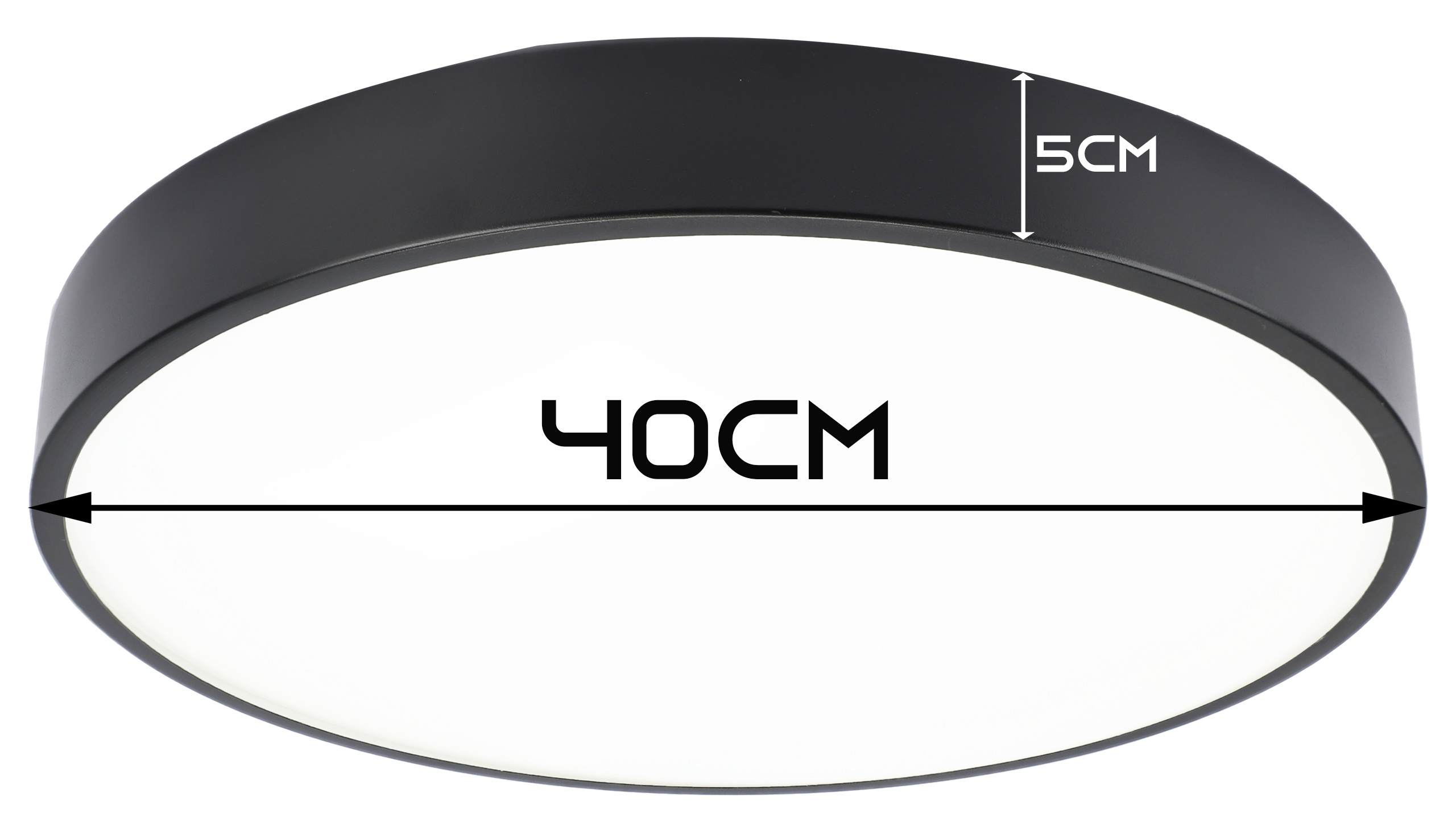 Panel LED 30W plafon natynkowy sufitowy okrągły barwa ciepła czarny 40cm Rodzaj gwintu zintegrowane źródło LED