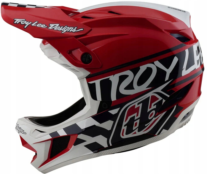 Kask Rowerowy Troy Lee Designs D4 Polyacrylite Fifty-50 Wht/Red M 57-58 cm