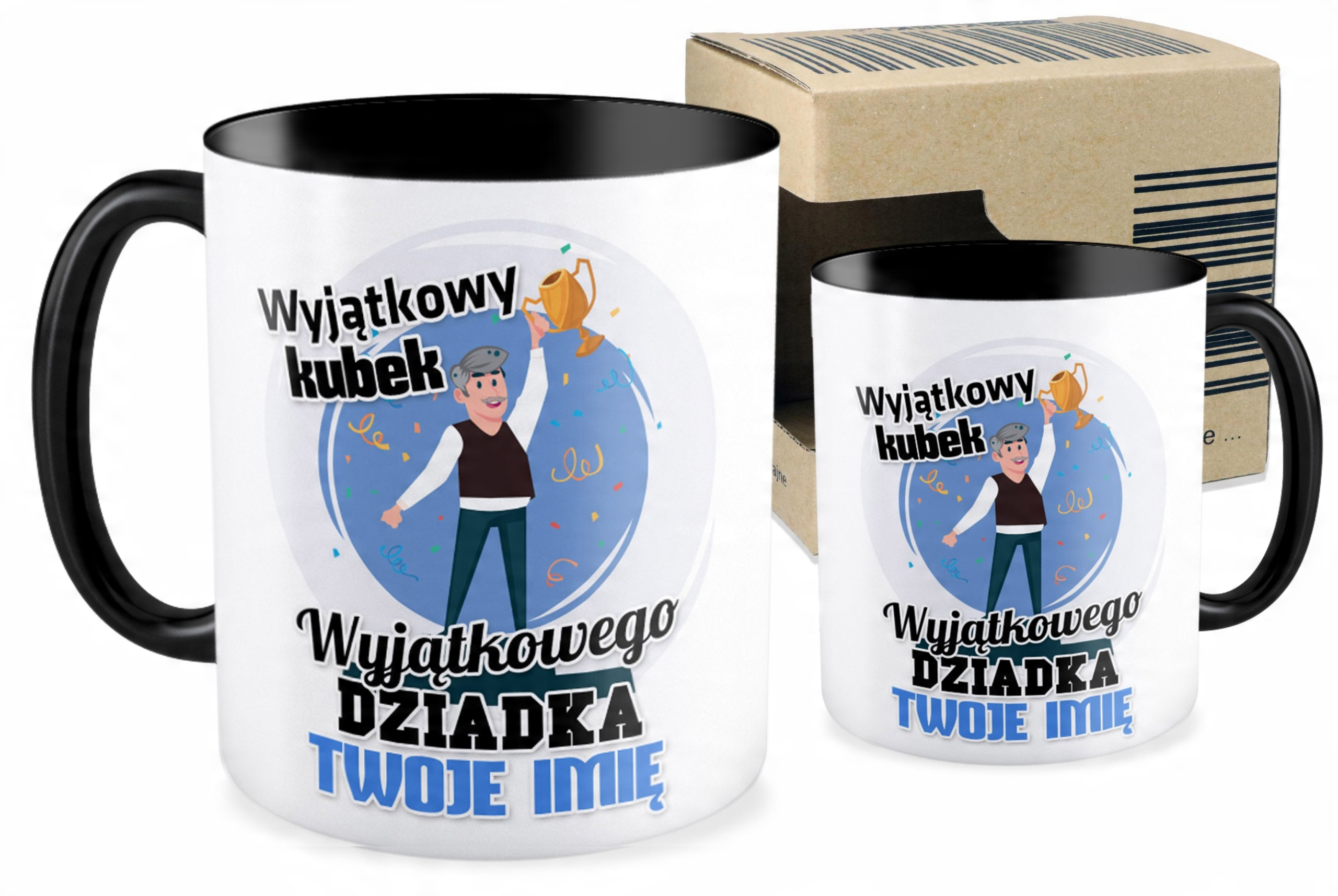 

Kubek czarny na Dzień Babci dla Dziadka Twoje Imię