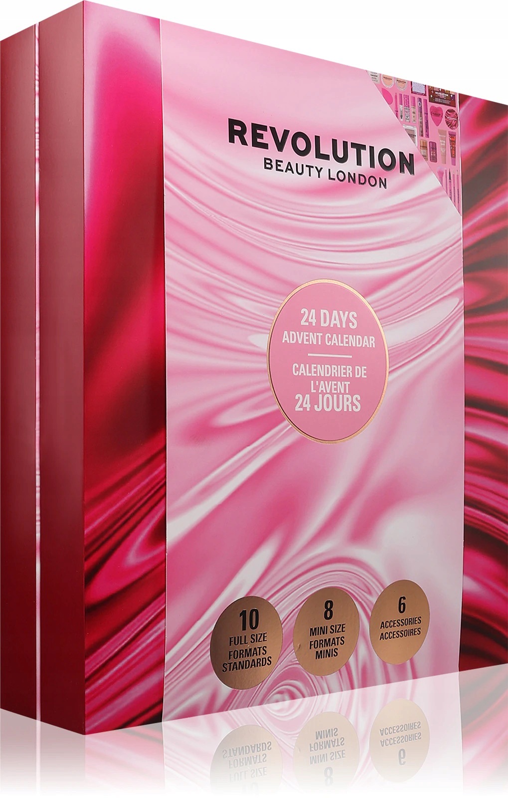 Адвент-календарь Makeup Revolution 2026, 24 средства для макияжа глаз, губ и лица — фото 8