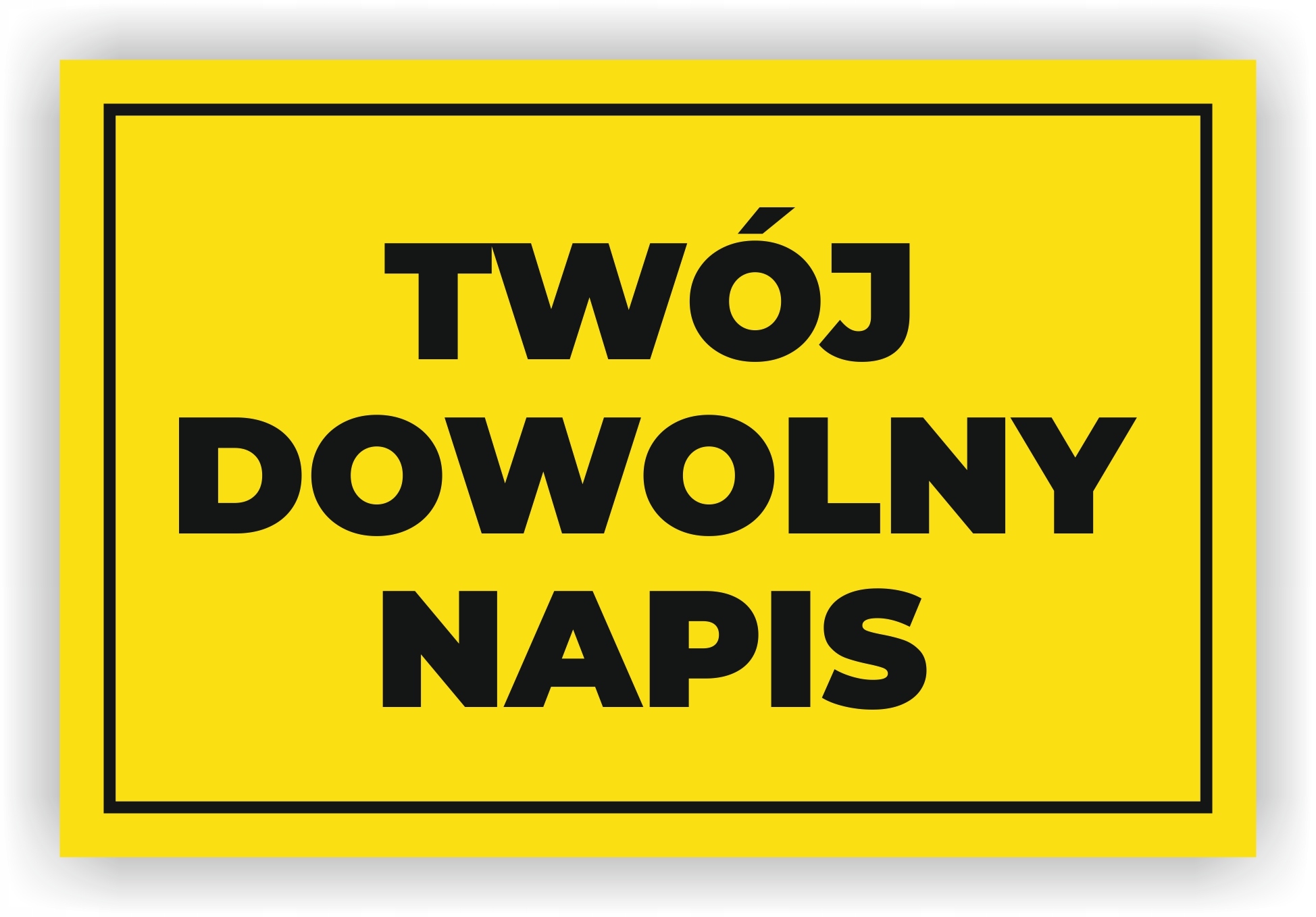 

Tabliczka Dowolny Napis Bhp 30x20 cm Uv Tania