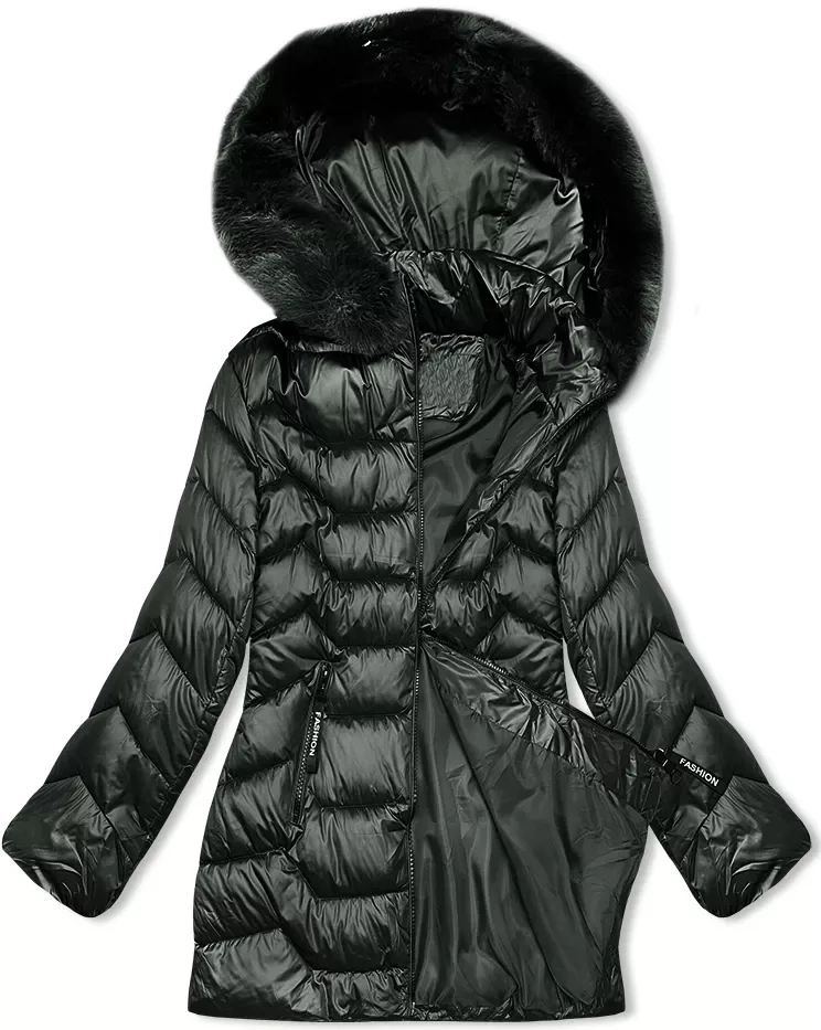 Zimní Bunda Kapuce B8169 Armádní 52