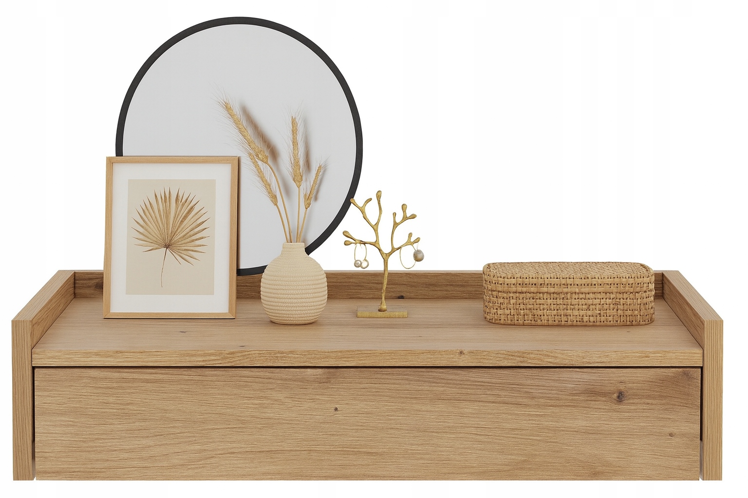 Toaletka závesná konzola Nuvia 75 dub artisan, závesná zásuvka