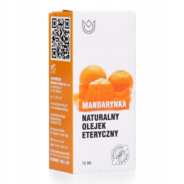 

Naturalny olejek eteryczny 12ml Mandarynka Kąpiel
