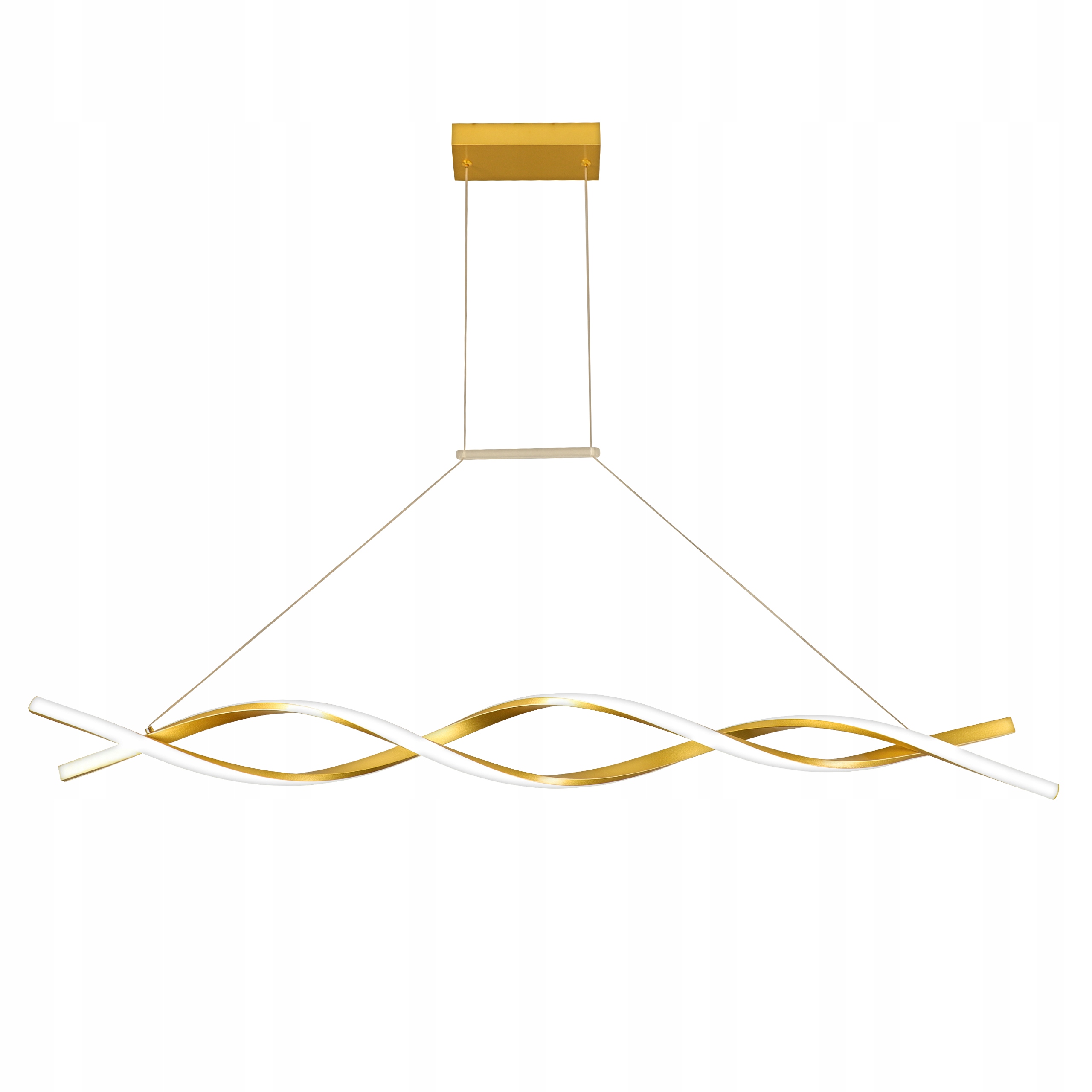 stropní svítidlo Led, závěsný lustr do pokoje, moderní, 4000K, 120 cm, zlatá