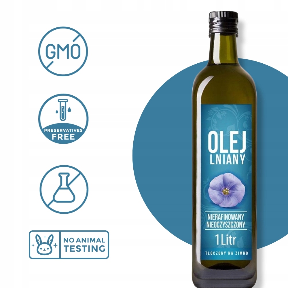 Olej Lniany BUDWIGOWY 500ml OD PRODUCENTA Typ nierafinowany