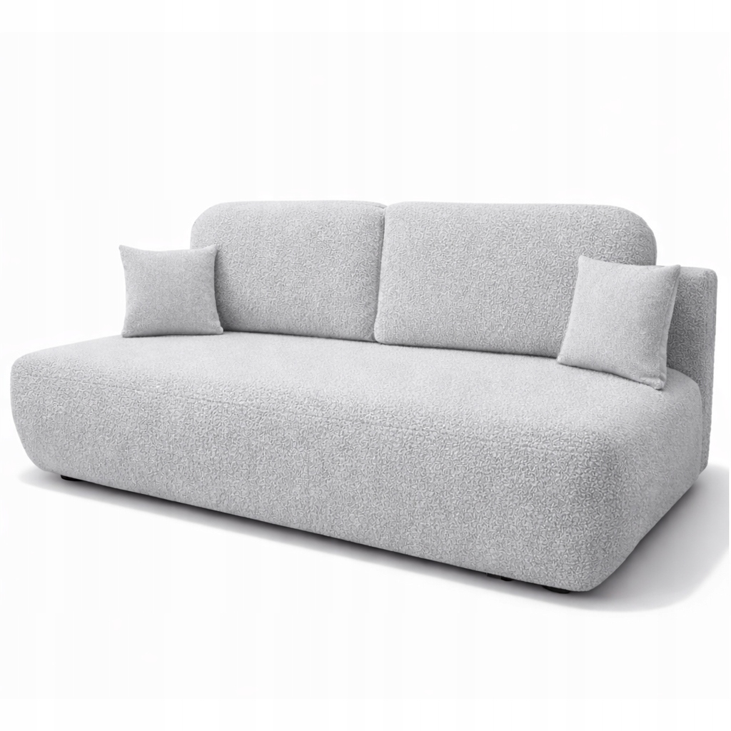 Šedá Malá Rozkládací Pohovka S Funkcí Spaní Emma 195 CM, Pohovka Do Obývacího Pokoje