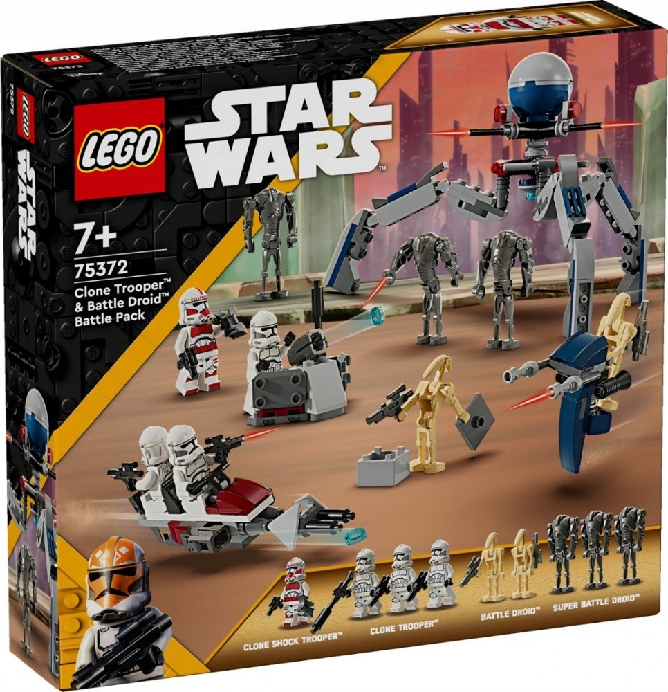 Stavebnice Star Wars 75372 Bojová sada s vojákem klonové armády a droidem