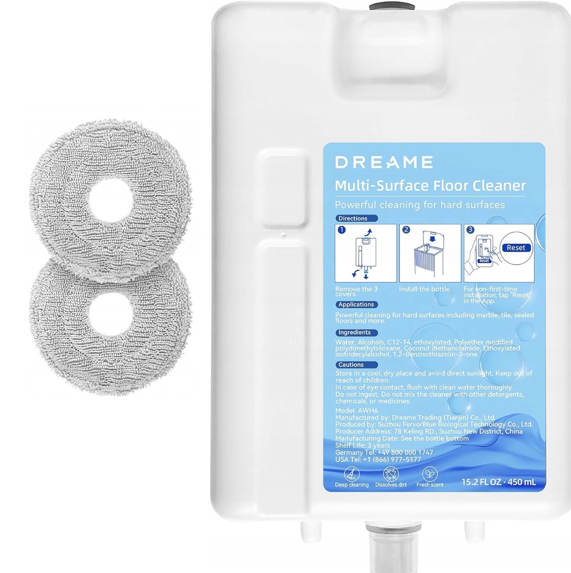 Originální Prostředek AWH6 Pro Robota Dreame L20 Ultra Dárek 2x Mop Pad