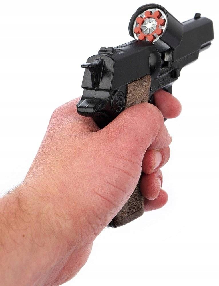 METALOWY PISTOLET NA KAPISZONY POLICJANTA KABURA Płeć chłopcy