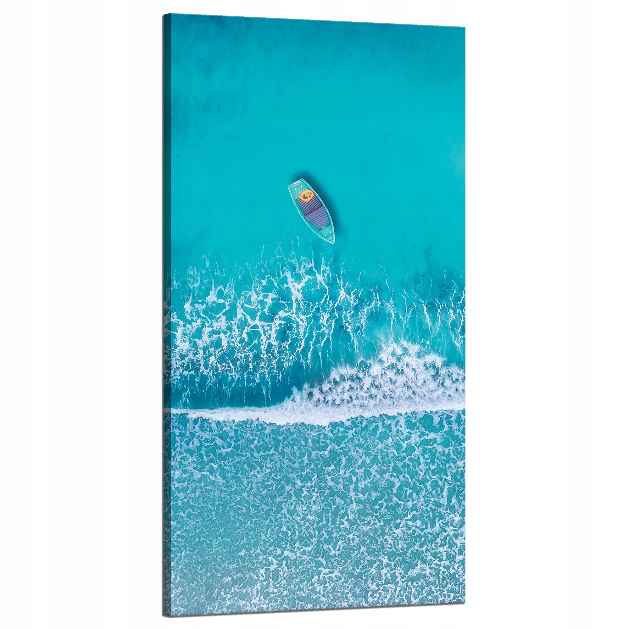 Obraz na plátně Loďka na moři Voda Modrá 60x120 cm Ideální jako dárek