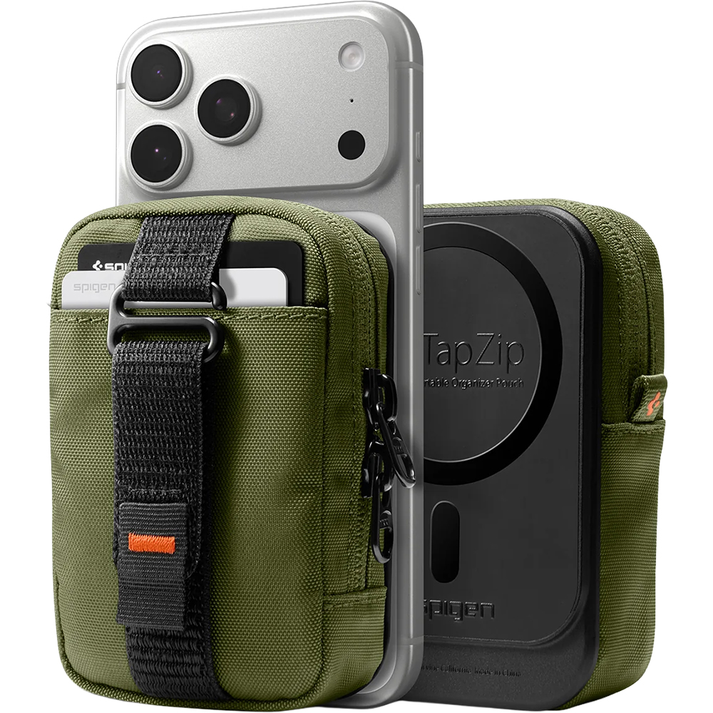 Torba, saszetka do MagSafe Spigen, mocny chwyt, smukła na karty słuchawki