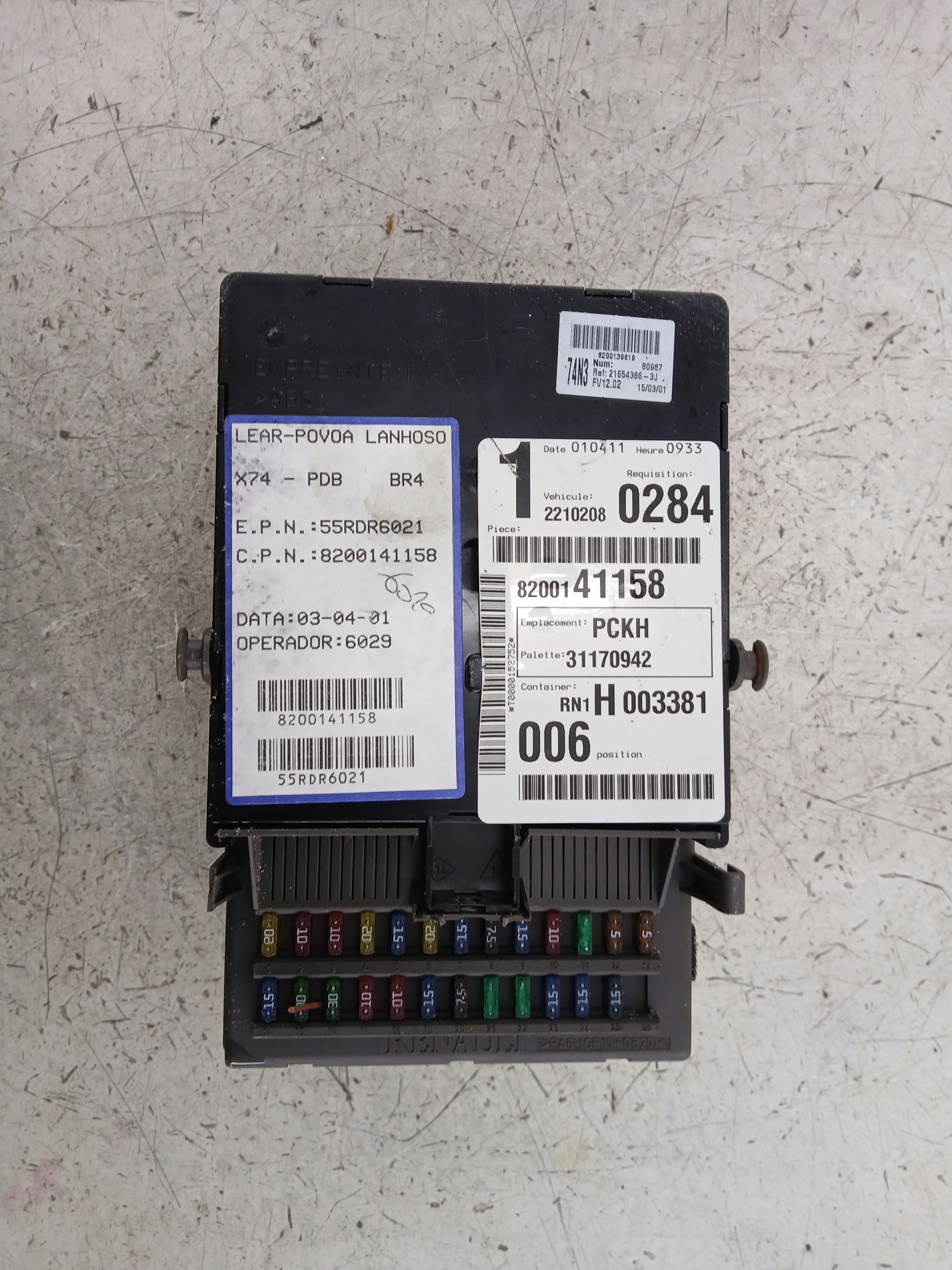 RENAULT LAGUNA II Module fusibles 8200141158
