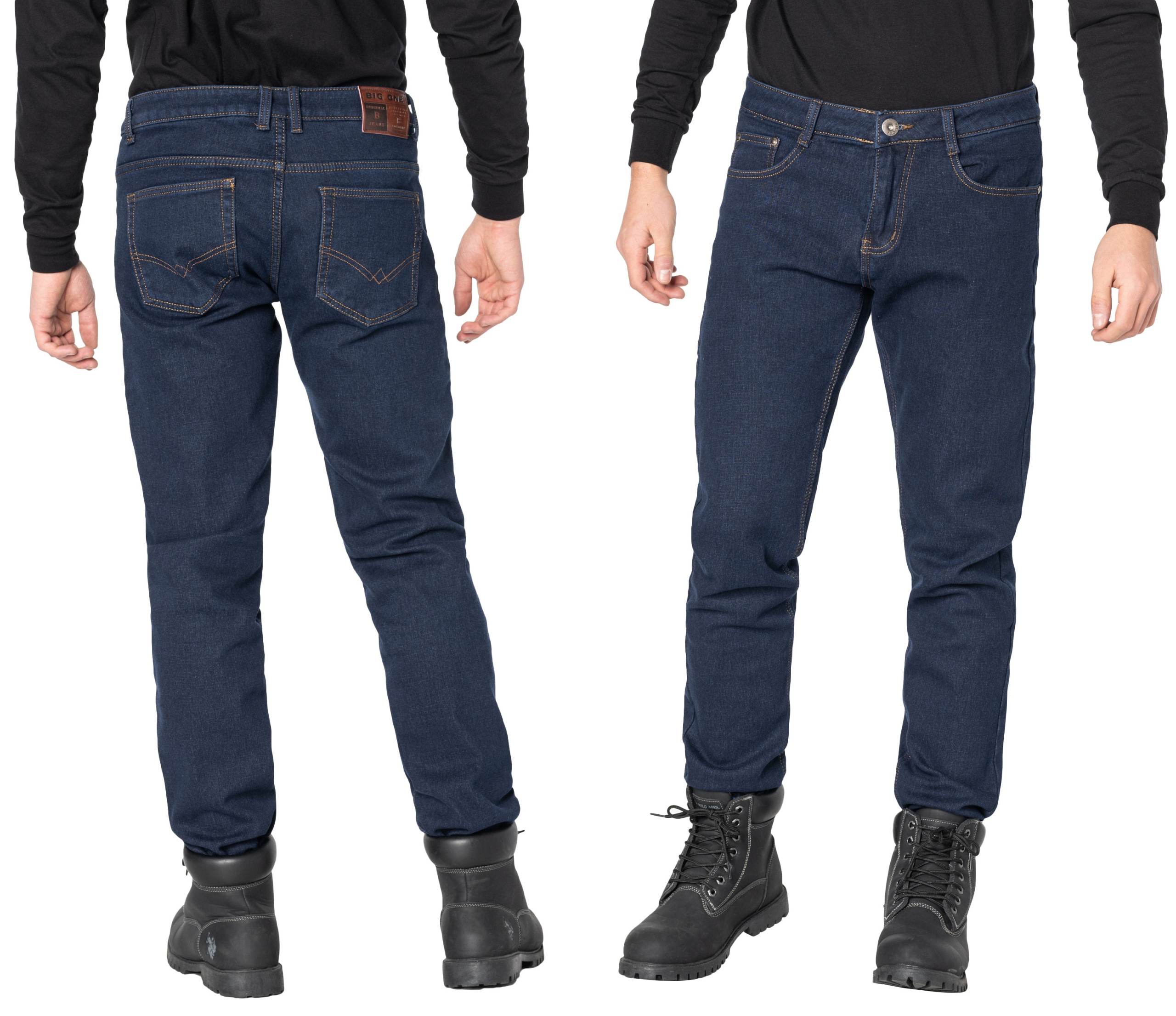 

Ciepłe Spodnie Jeans Męskie Ocieplane 081 84 cm/30