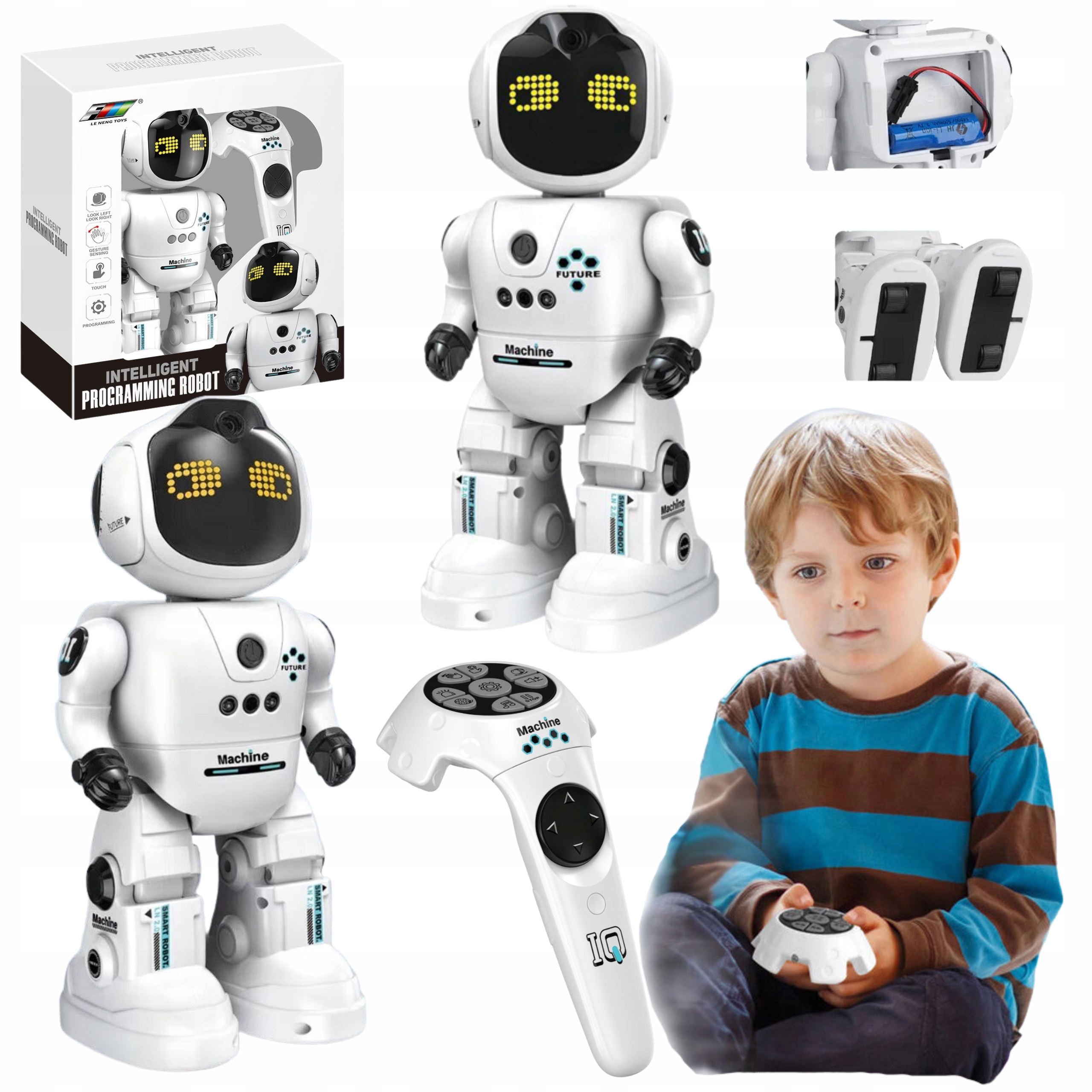 Zdalnie Sterowany Robot Gestem Pilotem Programowalny LED Taniec Dźwięk